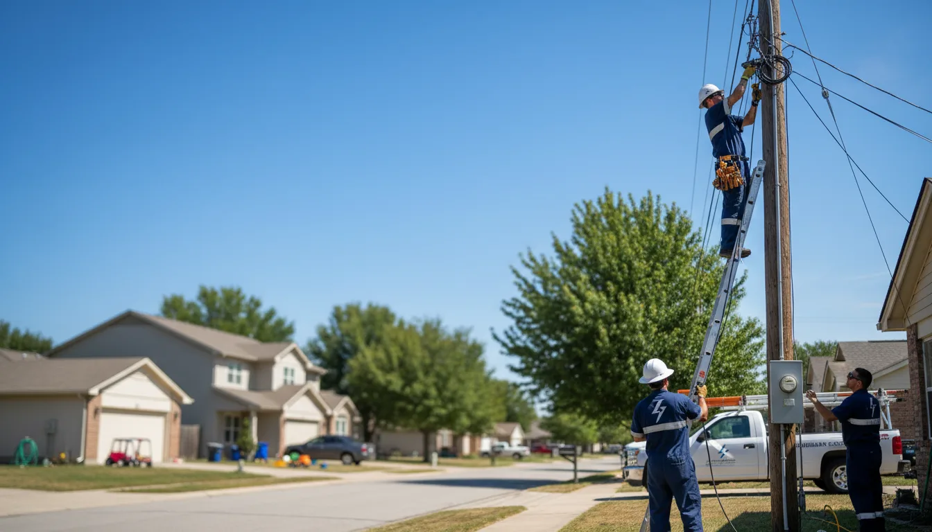 Residential electrician providing installation services in New Deal, TX